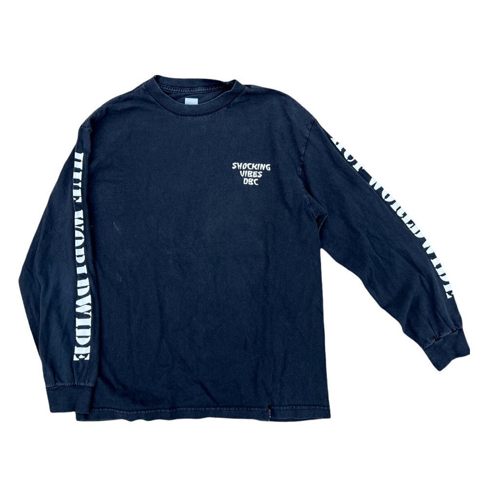 Huf Worldwide Men's Vintage Shocking Vibes Obc Long Sleeve Shirt M